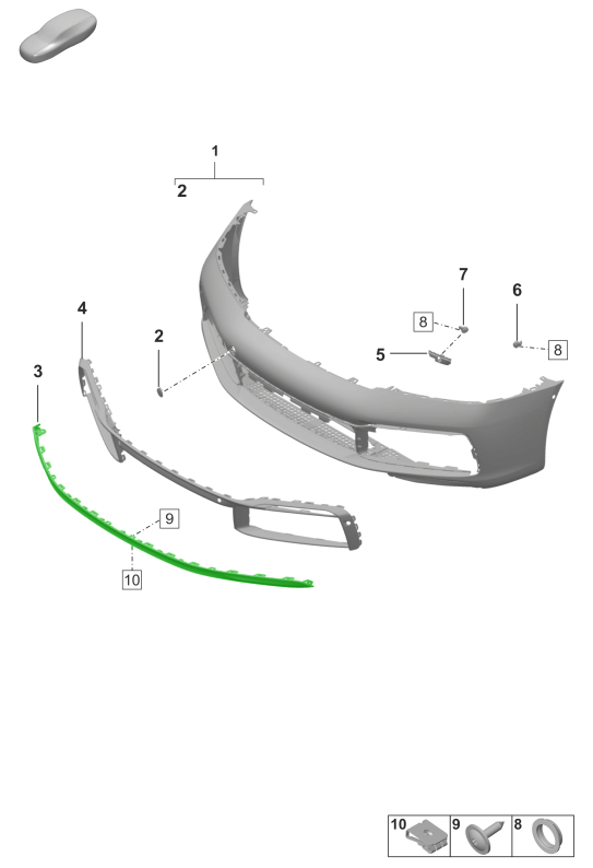 Tunning Auto - Prelungire spoilerOriginal Porsche 992 Carrera SDP Lip Spoiler de jos 992807100K