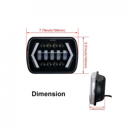 Proiector LED 39W DRL cu 2 faze 12V cu functie de semnalizare [3]