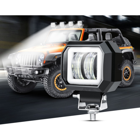 Proiector Led, 7D Optic, 20W, 12V-24V, 7.6cm, pentru Atv, Jeep , Motor, Spot [5]
