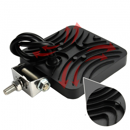 Proiector LED Auto Offroad, 48W, 12V-24V, 1800 Lumeni, Patrat, Spot Beam 30° [2]
