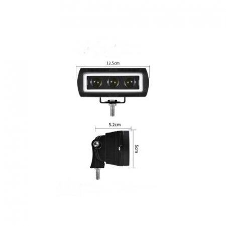 Proiector LED cu angel eyes DRL alb 1000lm [4]
