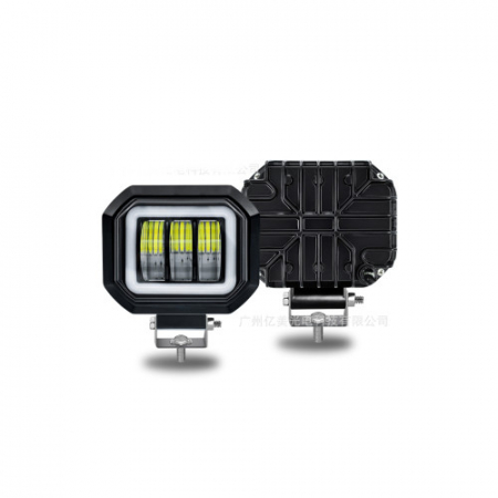 Proiector LED cu angel eyes DRL alb 1500lm 30W 12V-24V [1]