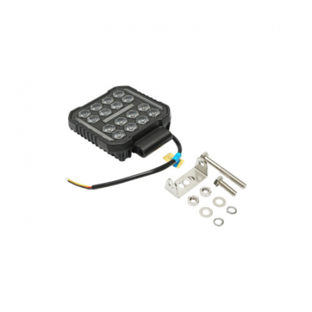 Proiector patrat LED cu DRL 9-80V, 48W, alb-galben, carcasa aluminiu IP67 [1]