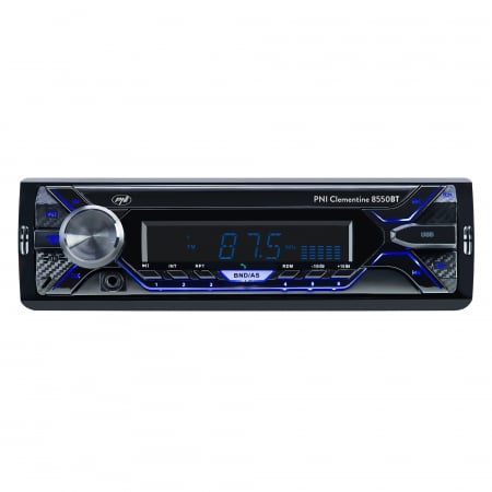 Radio Mp3 Player Auto Pni Clementine 8550Bt, Fata Detasabila, 4X45W, 12V, 1 Din, Cu Sd, Usb, Aux, Rca [2]