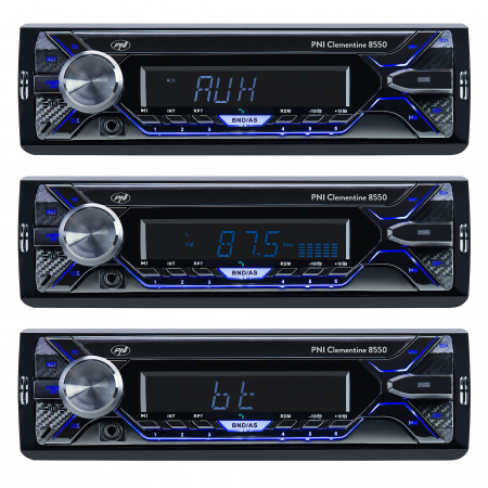 Radio Mp3 Player Auto Pni Clementine 8550Bt, Fata Detasabila, 4X45W, 12V, 1 Din, Cu Sd, Usb, Aux, Rca [4]