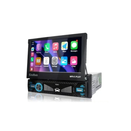 Radio MP5 Player auto 1DIN cu ecran retractabil manual 7 inch Android 13, 4GB RAM, 64GB, CarPlay si Android [1]