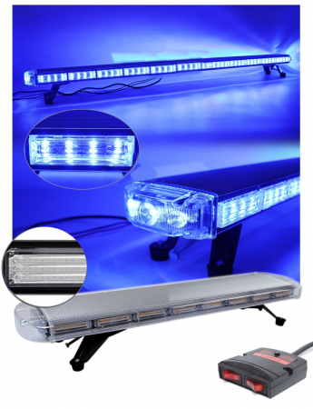 Electronice si electrice auto - Rampa girofar auto cu led culoare albastra