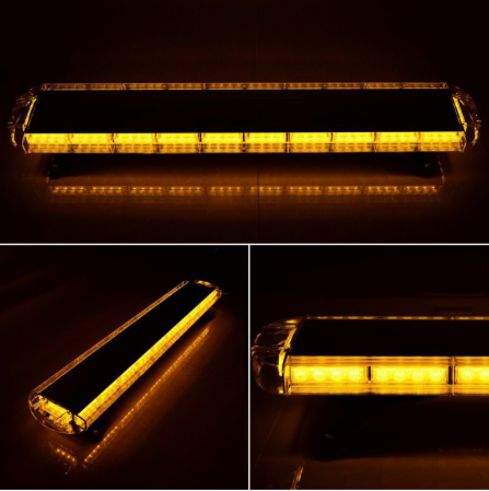 Rampa luminoasa girofar 12-24V cu lumina galben portocaliu 1200x215x130mm [2]