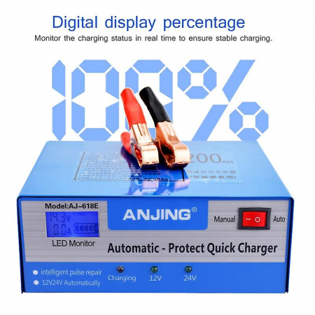 Redresor acumulatori camioane auto moto 12V-24V, tensiune de intrare 130-250V [2]