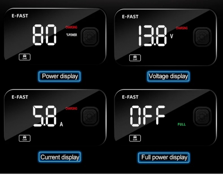 Redresor incarcator auto moto cu ecran LCD, reparare prin impulsuri și moduri de vară/iarnă 12V 6 Amp [13]