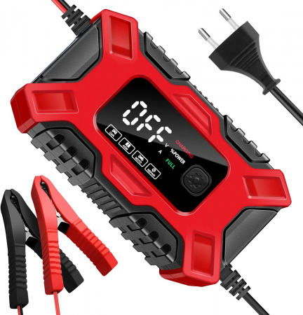 Electronice si electrice auto - Redresor incarcator auto moto cu ecran LCD, reparare prin impulsuri și moduri de vară/iarnă 12V 6 Amp