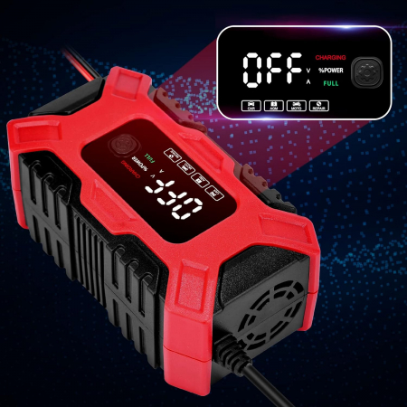 Redresor incarcator auto moto cu ecran LCD, reparare prin impulsuri și moduri de vară/iarnă 12V 6 Amp [3]