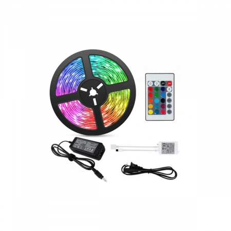 Rola leduri multicolora 5m alimentare+telecomanda MIV [2]