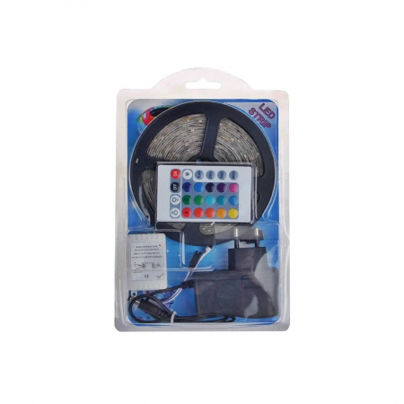 Rola leduri multicolora 5m alimentare+telecomanda MIV [1]