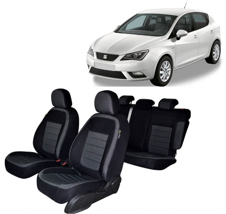 Seat - Set huse scaune dedicate SEAT IBIZA 2009-2017 Premium (Bancheta fractionata si husa cotiera)