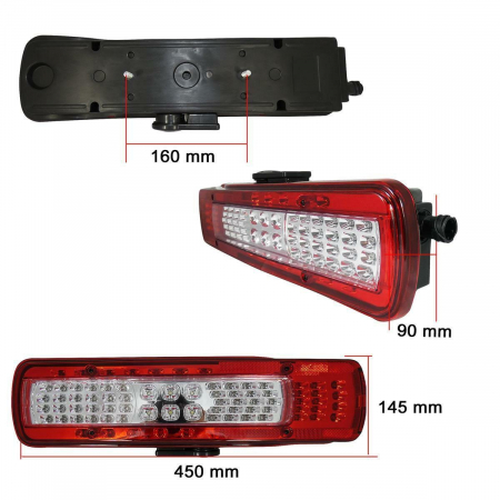 Set 2 Auto LED Lampi Spate Stanga Si Dreapta, LED SMD, 24V, Compatibile Volvo FH4 2013+ [3]