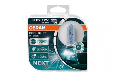 Set 2 Becuri 12V H15 55/15 W Cool Blue Intense Nextgen Osram [2]