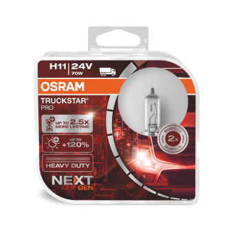 Set 2 Becuri Camion 24V H11 70 W Truckstar Pro +120% Nextgen Osram [0]