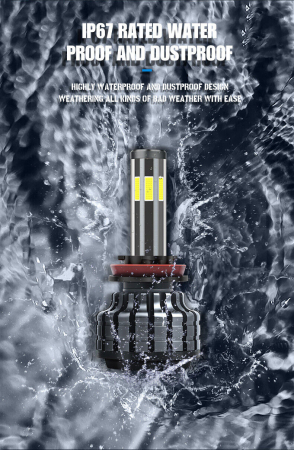 Set 2 Becuri COB Led H11 80W Canbus cu Leduri 360°, fara Erori, 16000lm, 12V [11]