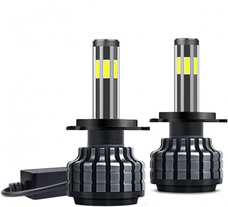 Set 2 Becuri COB Led H7 80W Canbus cu Leduri 360°, fara Erori, 16000lm, 12V [1]