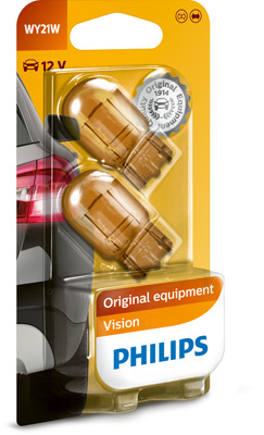 Electronice si electrice auto - Set 2 Becuri Fara Soclu 12 V Wy21W Wx3X16D Philips