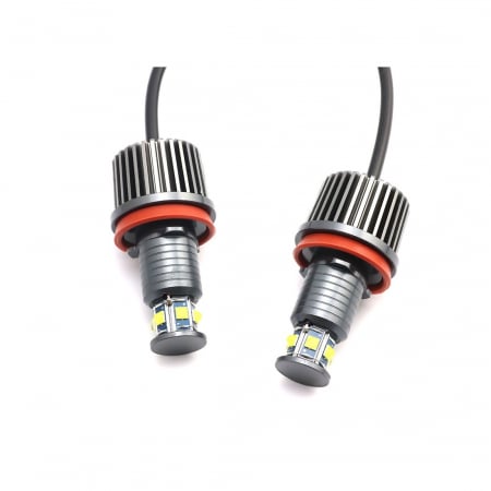 Proiectoare, lampi si leduri - Set 2 becuri LED 80W  Marker Angel Eyes compatibil BMW seria 1 E82/E87