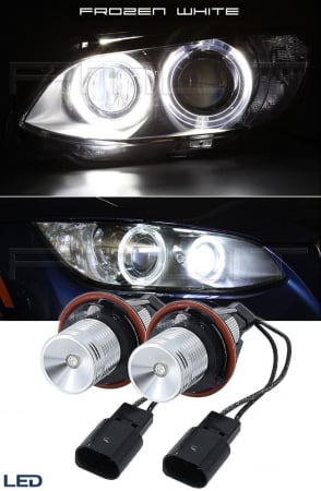 Angel Eyes - Set 2 Becuri Led Marker Angel Eyes BMW E39 E60 E61 E39 E63 E64 E65 E66 E83 X5 BMW, alb