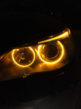 Set 2 Becuri Led Marker Angel Eyes BMW E39 E60 E61 E39 E63 E64 E65 E66 E83 X5 BMW, galben [6]