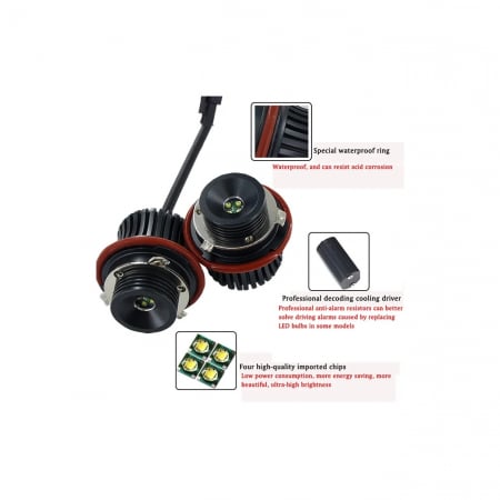 Set 2 becuri LED Marker Angel Eyes compatibil BMW 40W [2]