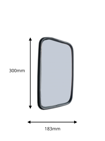 Set 2 bucati Oglinda universal exterioara laterala pentru vedere din spate 300 mm x 183 mm pentru camion, autobuz, utilaje de constructii si agricole, excavatoare, rulote si altele. [1]