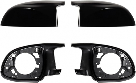 Set 2 Capace + 2 Rame pentru Oglinzi, Tip Batman M Compatibile BMW X3 X4 X5 X6 X7 G01 G02 G05 G07 F97 F98 F95 F96 [6]