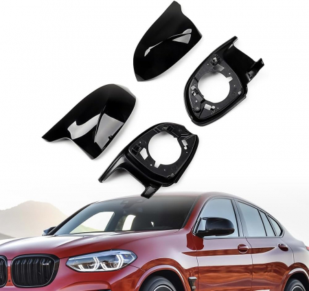 Set 2 Capace + 2 Rame pentru Oglinzi, Tip Batman M Compatibile BMW X3 X4 X5 X6 X7 G01 G02 G05 G07 F97 F98 F95 F96 [2]