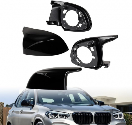 Set 2 Capace + 2 Rame pentru Oglinzi, Tip Batman M Compatibile BMW X3 X4 X5 X6 X7 G01 G02 G05 G07 F97 F98 F95 F96 [3]