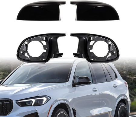 Capace Oglinzi auto - Set 2 Capace + 2 Rame pentru Oglinzi, Tip Batman M Compatibile BMW X3 X4 X5 X6 X7 G01 G02 G05 G07 F97 F98 F95 F96