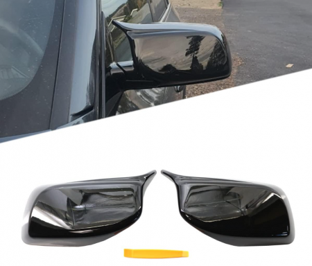 Ornamente auto - Set 2 Capace pentru Oglinzi, Tip Batman M Compatibile BMW E60 5 SERIES 2004-2007 PRE-FACELIFT
