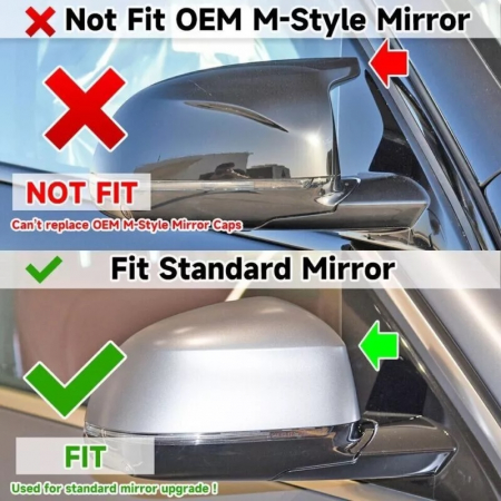 Set 2 Capace pentru Oglinzi, Tip Batman M Compatibile BMW X3 X4 X5 X6 X7 G01 G08 G02 G05 G06 G07 [5]