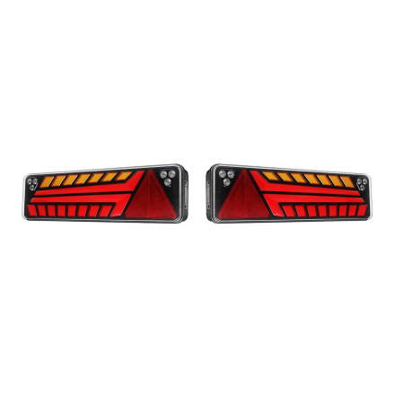 Accesorii Camioane - Set Lampi Auto LED Spate, Cu Semnalizare Dinamica, 52cm x 14.6cm, Universale, 7 Functii, Neon Glow, Potrivit Pentru DAF, MAN, Scania, Iveco, Volvo, Mercedes