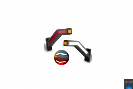 Set 2 Lampi Gabarit  LED Neon Efect, Lumina Dinamica, 3 Functii, 12-24V, 22cm (Stanga si Dreapta) [2]