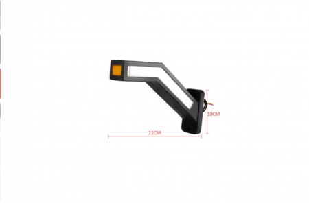 Set 2 Lampi Gabarit  LED Neon Efect, Lumina Dinamica, 3 Functii, 12-24V, 22cm (Stanga si Dreapta) [3]