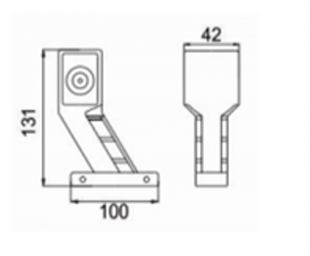 Set 2 Lampi Laterale de Gabarit cu LED - 12-24V, 140 mm, Rosu / Alb / Galben [1]