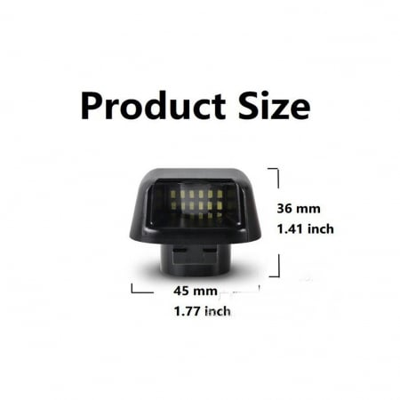 Set 2 lampi LED numar compatibil NISSAN Navara D40 2005~2016 [3]