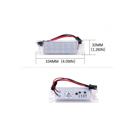 Set 2 lampi LED numar compatibil pe Opel [1]