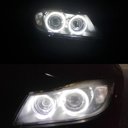 Set 2 LED becuri Angel Eyes, 12V pentru BMW E90 E91 cu Canbus [4]