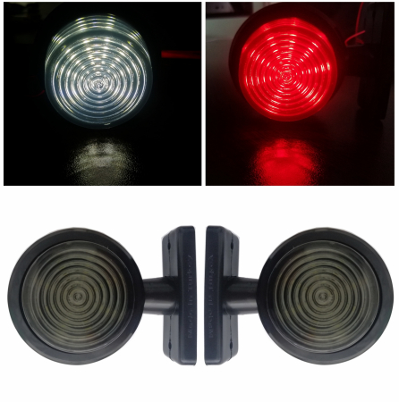 Accesorii Camioane - Set Lampi led Laterale, pentru Remorca, Camion, alb si rosu, 12-24V