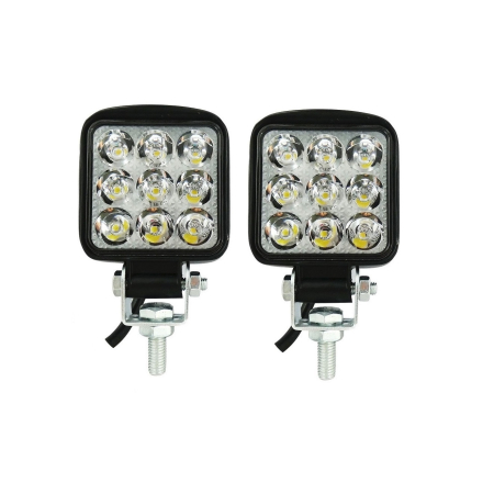 Proiectoare, lampi si leduri - Set 2 LED Mini Proiectore 27W , 6x6 cm , 12/24V , Lumina Alba 6500K