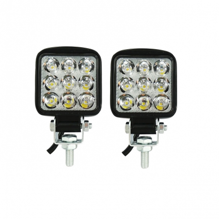 Set 2 LED Mini Proiectore  27W , 6x6 cm , 12/24V , Lumina Alba 6500K [1]