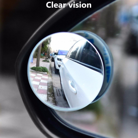 Set 2 oglinzi auto pentru unghi mort, rotunde, pentru oglinzile laterale 360° [4]