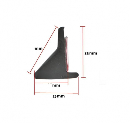 Set 4 ornamente protectie aripa din cauciuc 1,6mx2cm culoare Neagra Cod: FS-7017 [3]