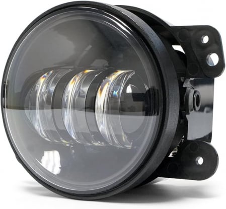 Set 2 proiectoare ceata LED Dacia, Renault, Ford, Citroen, Suzuki, lumina alba, diamentru Ø91 mm 12V, carcasa aluminiu, mufa H8/H11 [4]