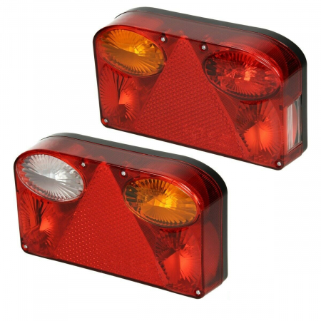 Accesorii Remorca - Set Lampi Spate , 7 Functii, cu Ceata si Numar, Stanga si Dreapta , 12V/24V, 23cm